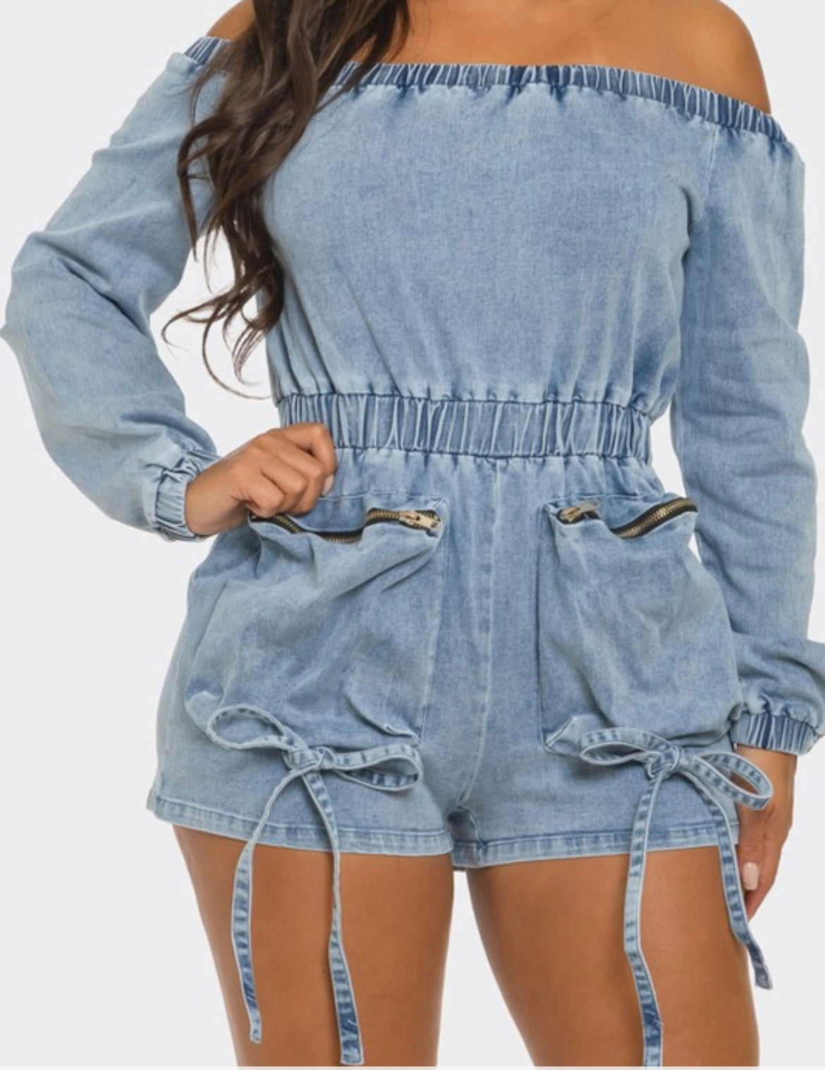 Layla Denim Romper