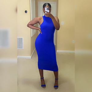 Gabrielle Midi Dress- Royal Blue