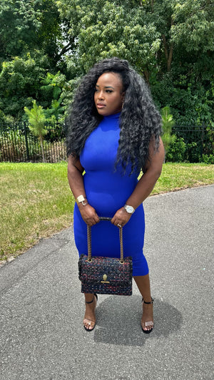 Gabrielle Midi Dress- Royal Blue