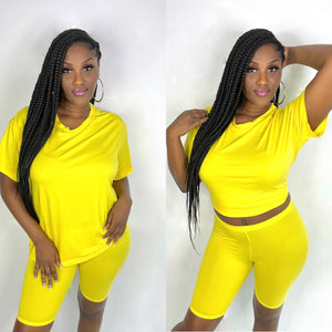 Light Yellow Short Set