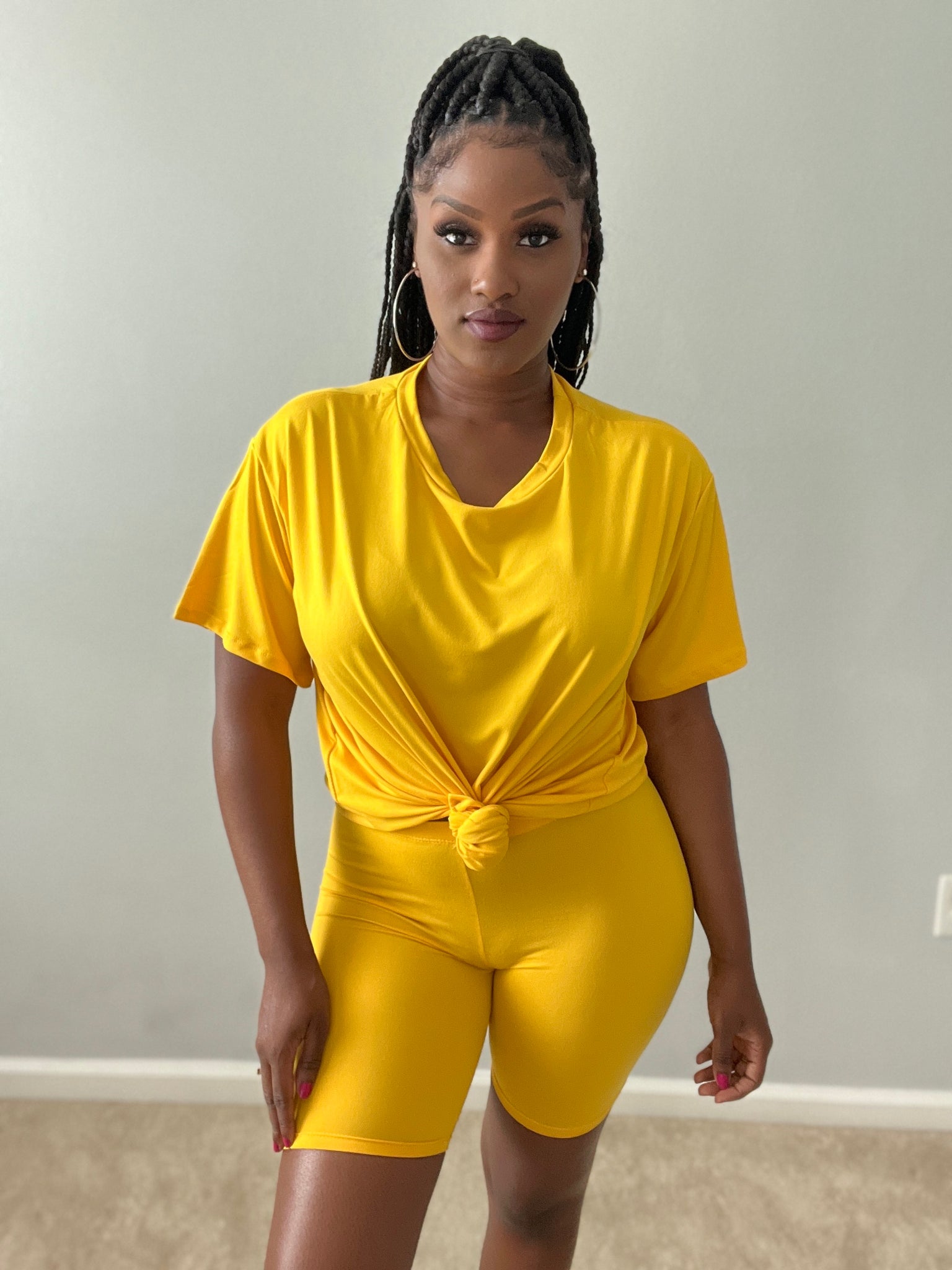 Dark Yellow Short Set