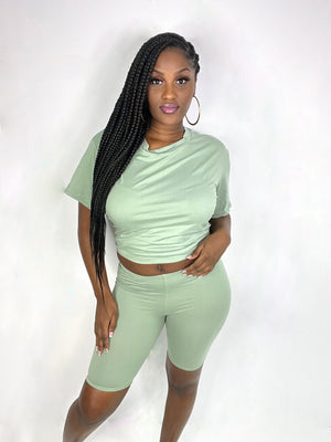 Mint Green Short Set