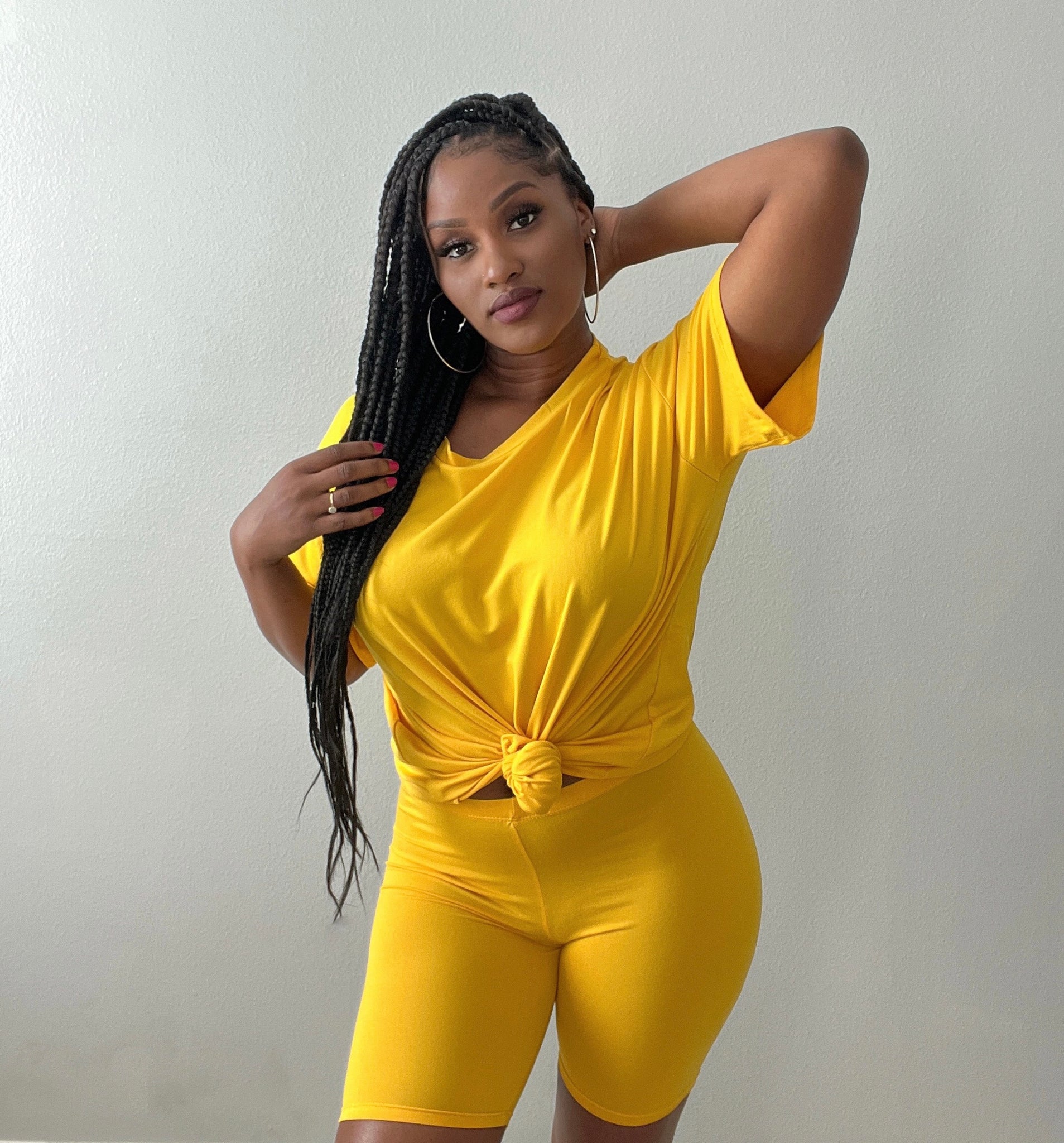 Dark Yellow Short Set