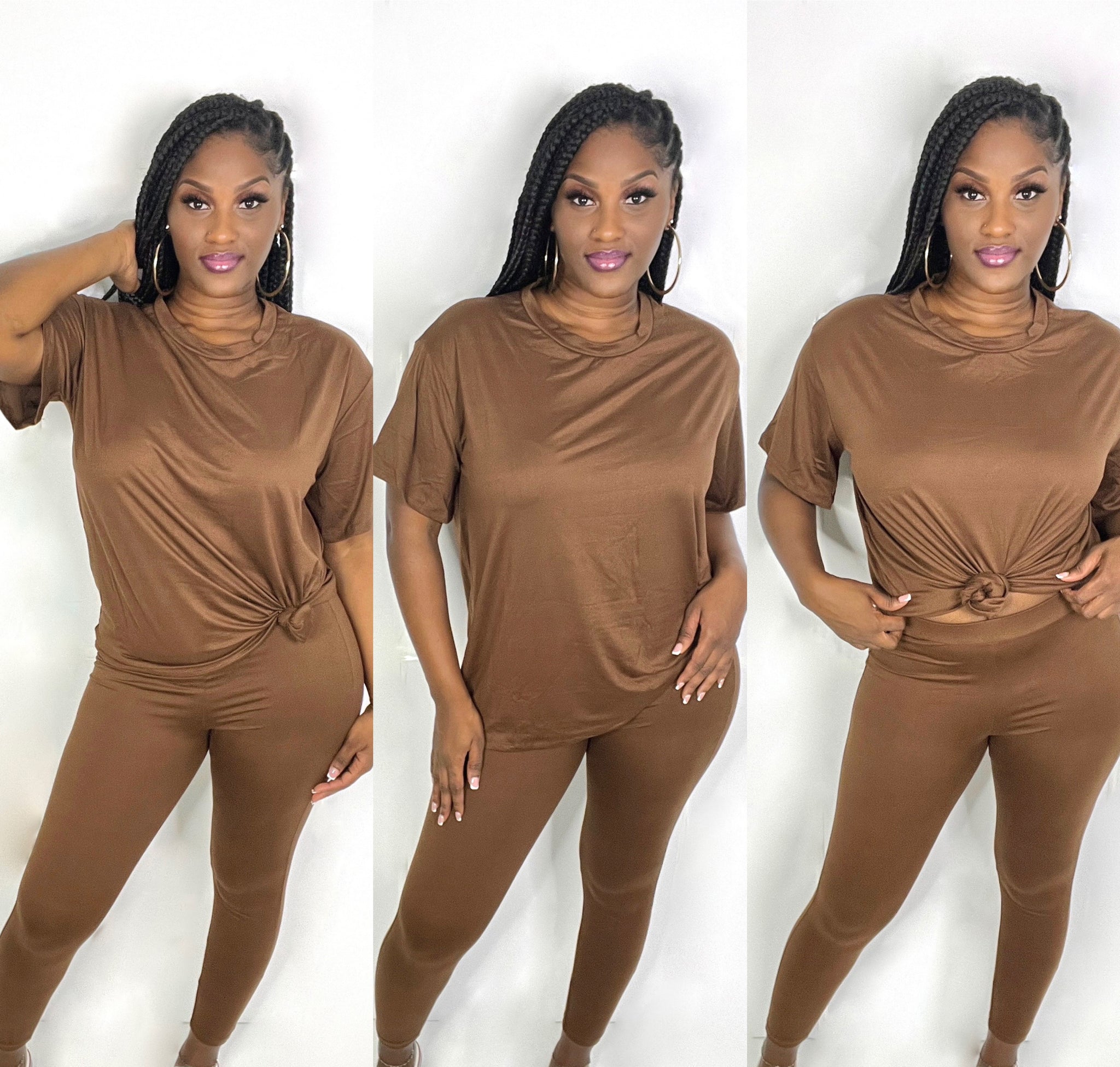 Downtown Brown Legging Set